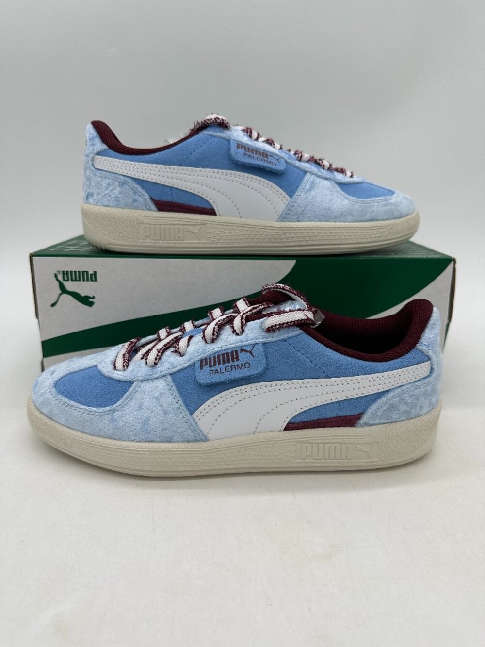 Puma Palermo Women's Size 6.5 Blue White Athletic Shoes 405746 01
